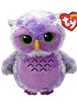 Pliš Boos OWLIVIA - ljubičasta sova, 15 cm