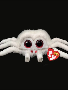 Pliš Boos SPINDERELLA - bijeli pauk, 15 cm